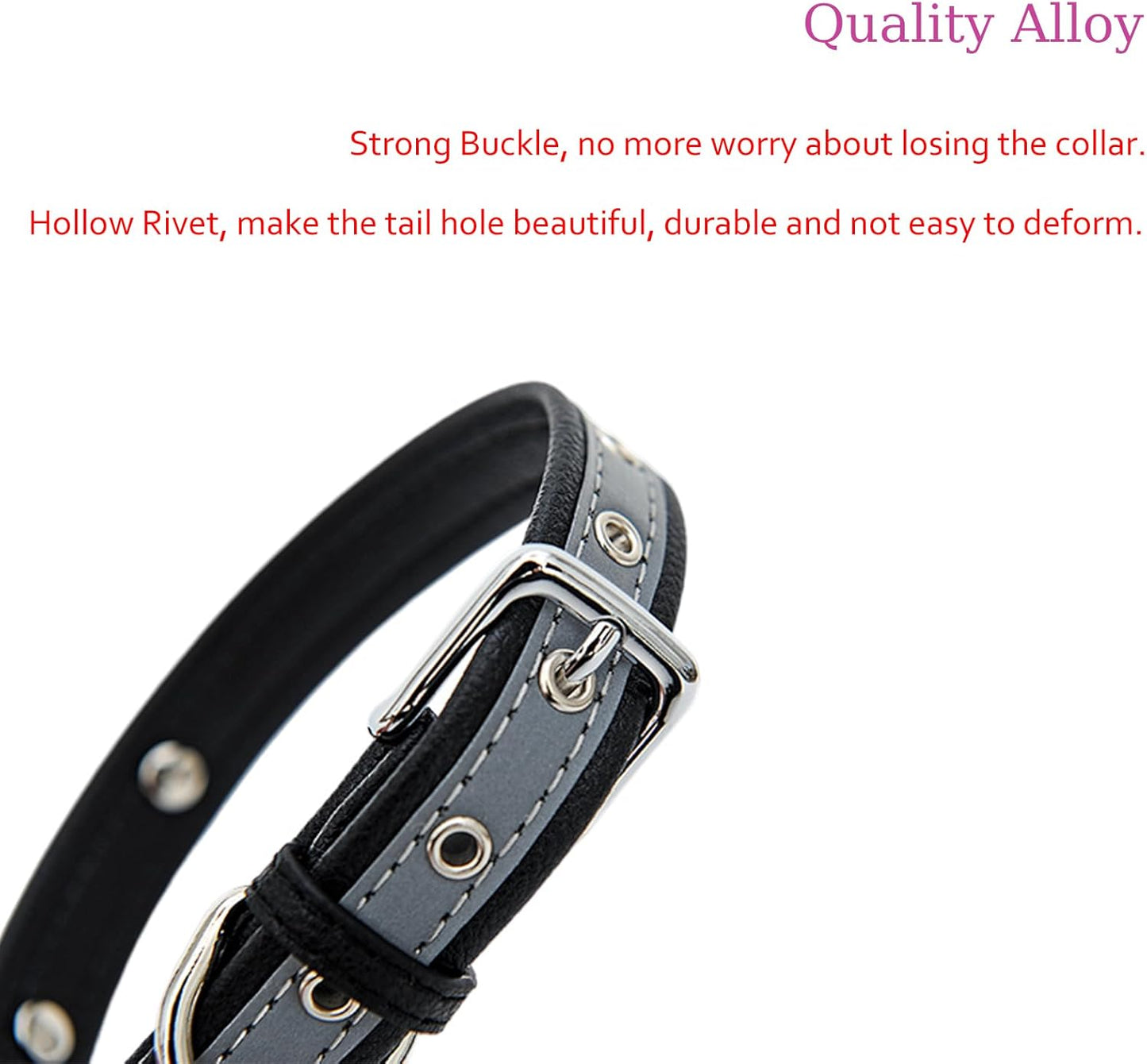 Yonsbox Custom Personalized Reflective Cat Dog Collar with Name Plate Engraved Cute Purple Puppy Kitten Dog Cat Collars for Male Female Boy Girl Small Medium Large Cats Dogs