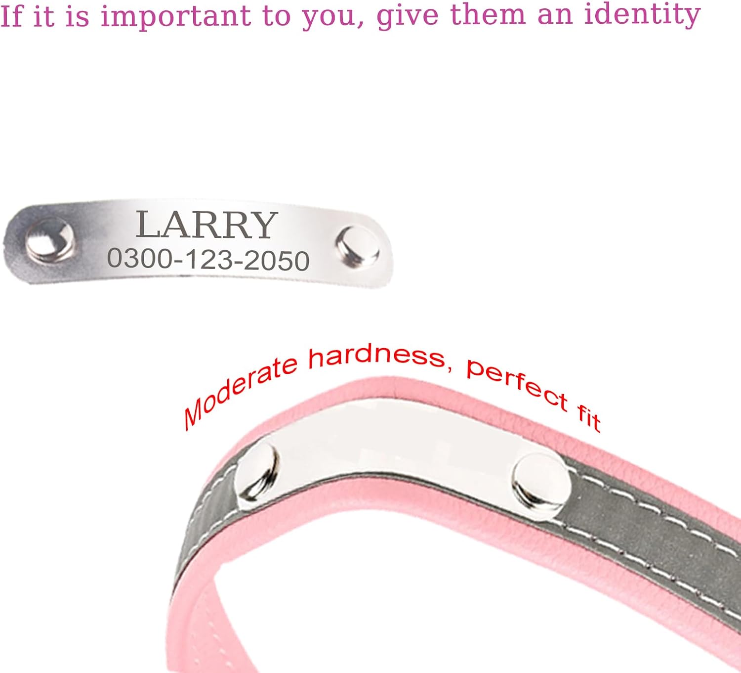 Yonsbox Custom Personalized Reflective Cat Dog Collar with Name Plate Engraved Cute Purple Puppy Kitten Dog Cat Collars for Male Female Boy Girl Small Medium Large Cats Dogs