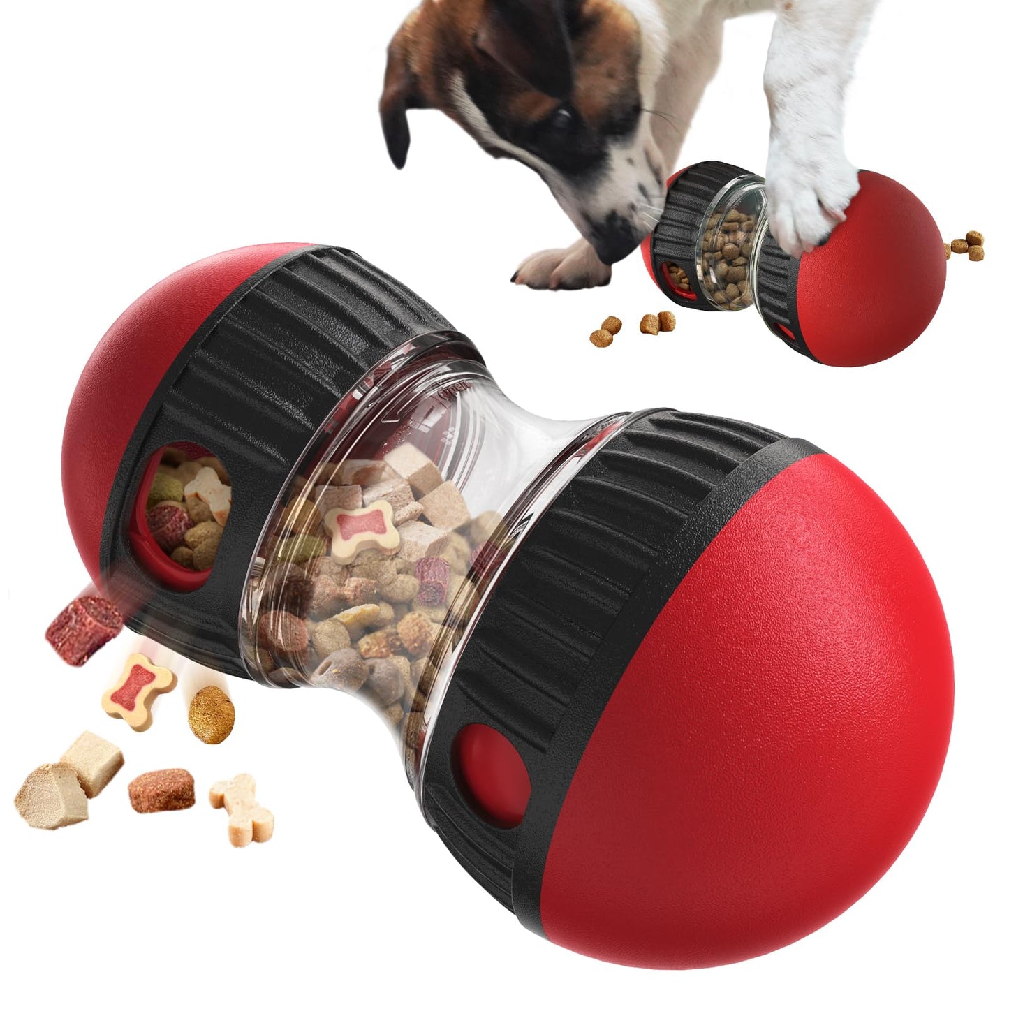 Dog Enrichment Toys, Puppy Teething Chew Toys for Small & Medium Breeds with Food Dispensing Features (Bone)
