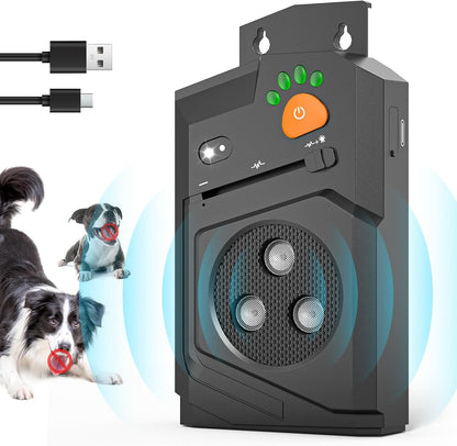 Anti Barking Device for Dogs, Ultrasonic Dog Bark Deterrent Device, 15M Range Dogs Bark Control, Stop Dog Barking Devices with 3 Modes, IP56 Waterproof, Indoor & Outdoor, Rechargeable