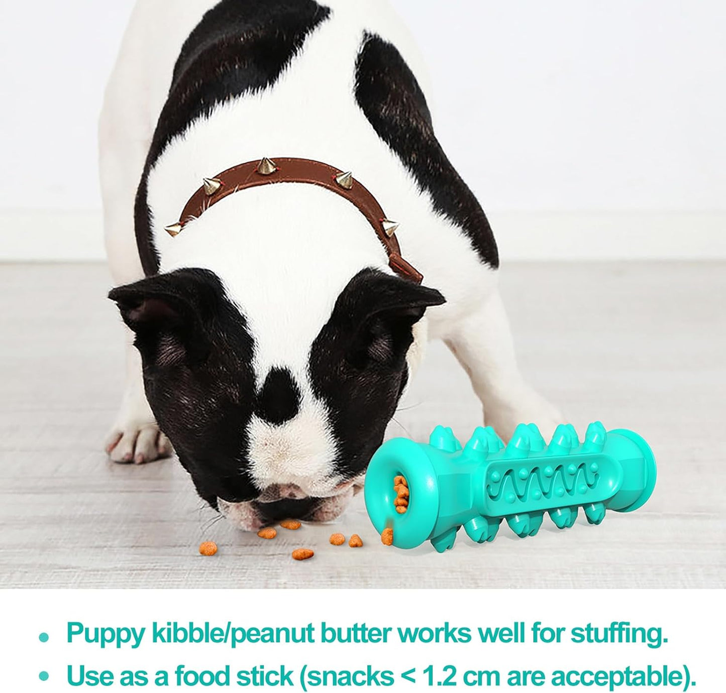 Dog Enrichment Toys, Puppy Teething Chew Toys for Small & Medium Breeds with Food Dispensing Features (Bone)