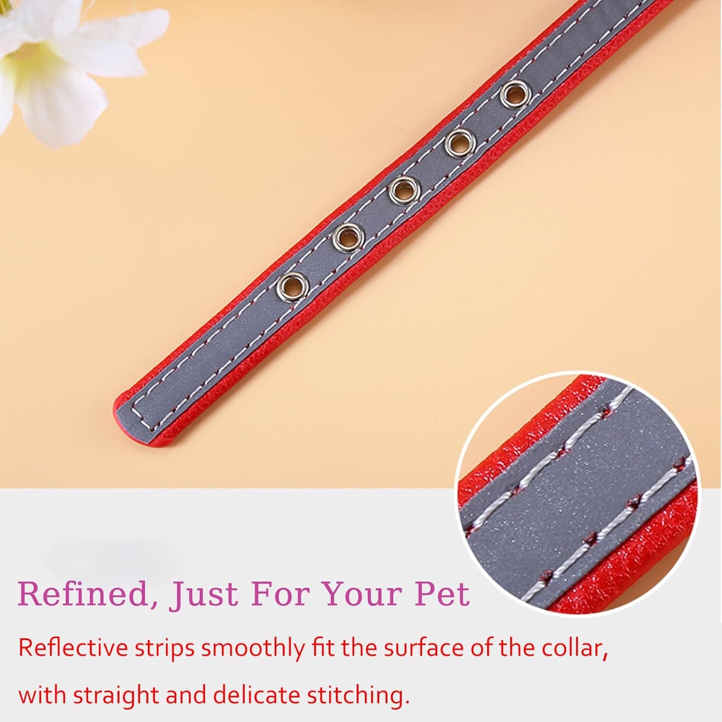 Yonsbox Custom Personalized Reflective Cat Dog Collar with Name Plate Engraved Cute Purple Puppy Kitten Dog Cat Collars for Male Female Boy Girl Small Medium Large Cats Dogs