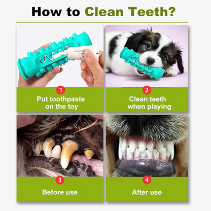 Dog Enrichment Toys, Puppy Teething Chew Toys for Small & Medium Breeds with Food Dispensing Features (Bone)