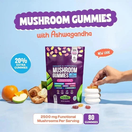 Super Mushroom Daily Gummies® - 50% OFF Only! Wild Mix fruit | Brain Function + Wellness