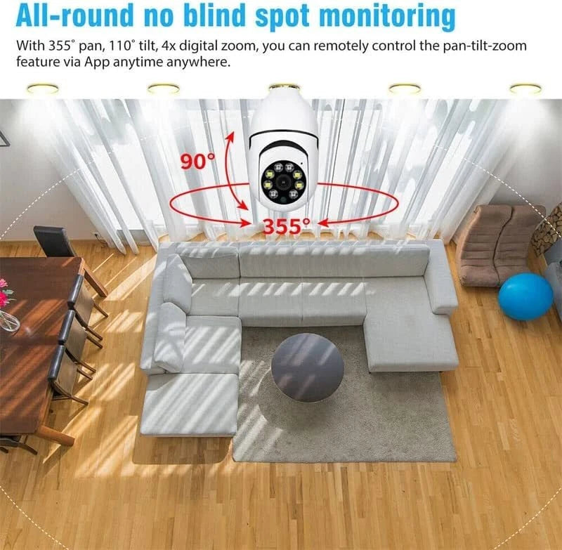 Smart Light Bulb Security Camera- 50% OFF Today Only